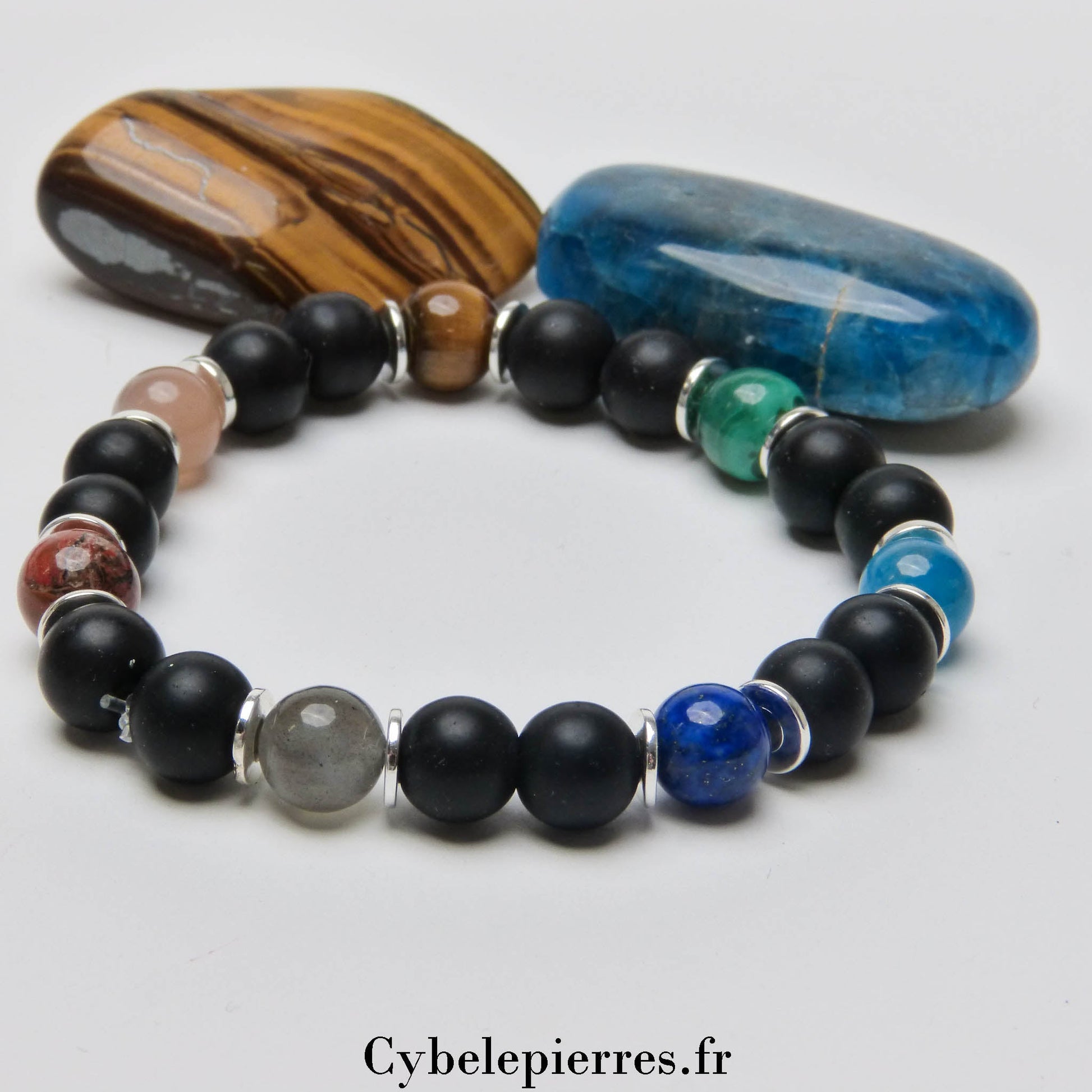 1 - Bracelet 7 Chakras (8mm) - Équilibre et Harmonie (18cm) - Cybele Pierres