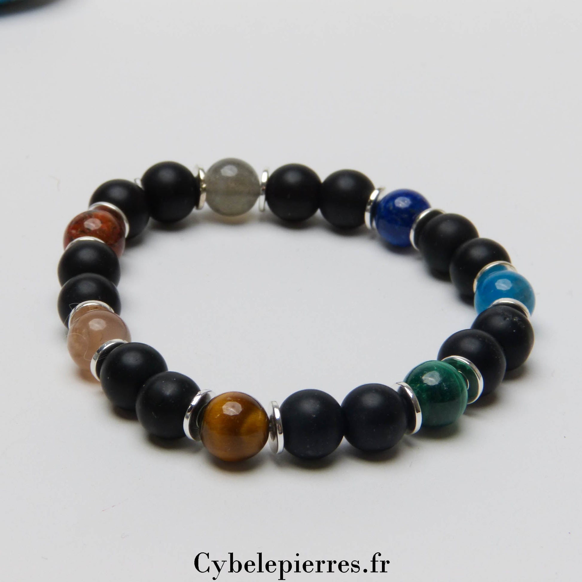 1 - Bracelet 7 Chakras (8mm) - Équilibre et Harmonie (18cm) - Cybele Pierres