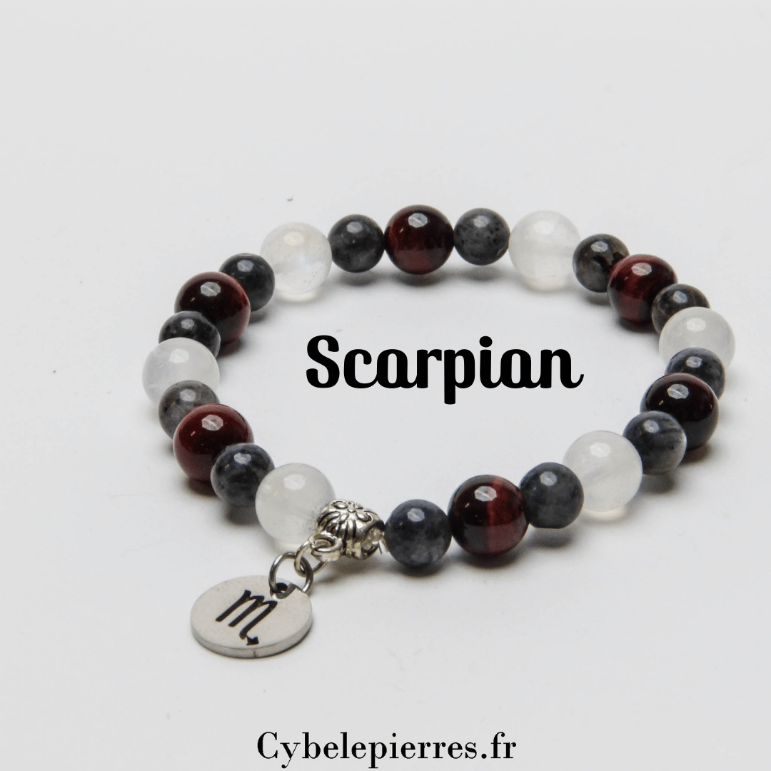 3 - Bracelet Scorpion (6mm et 8mm) | Énergie et Transformation - Cybele Pierres