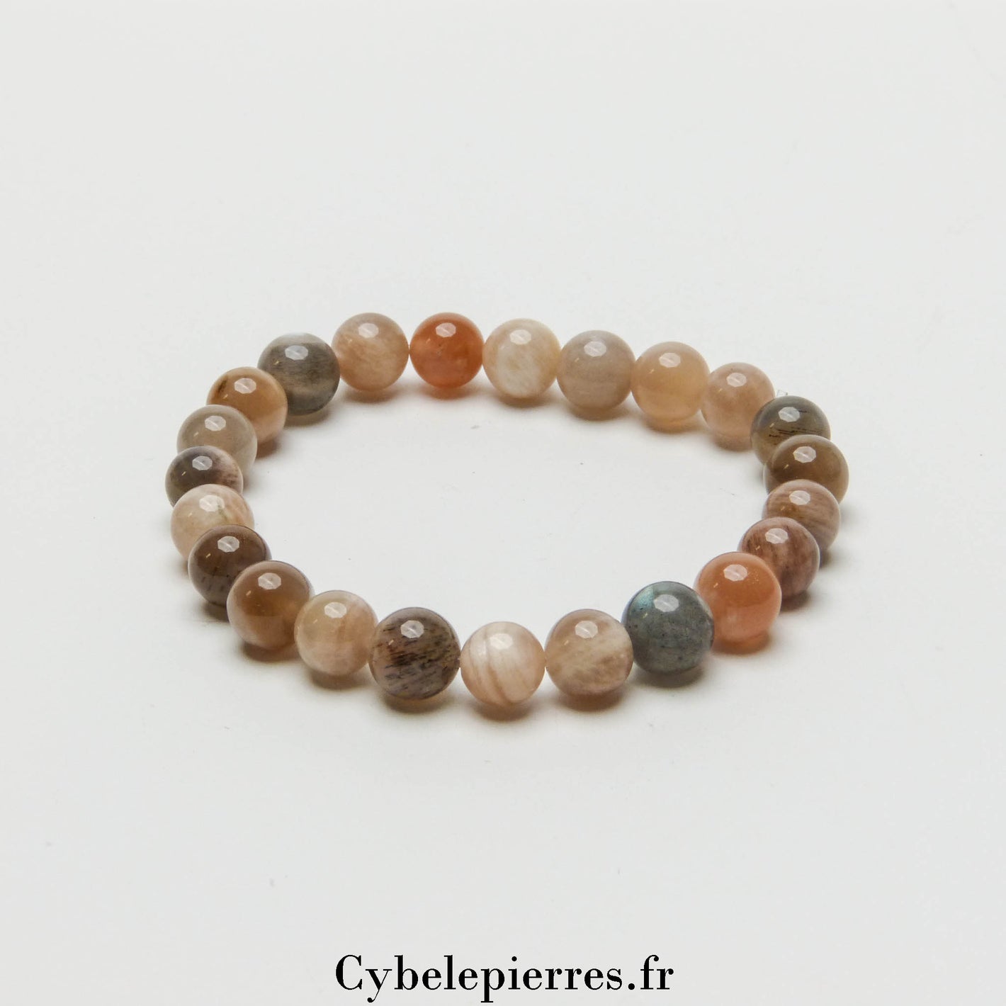 Bracelet Pierre de Lune (8mm) | Intuition et Sérénité