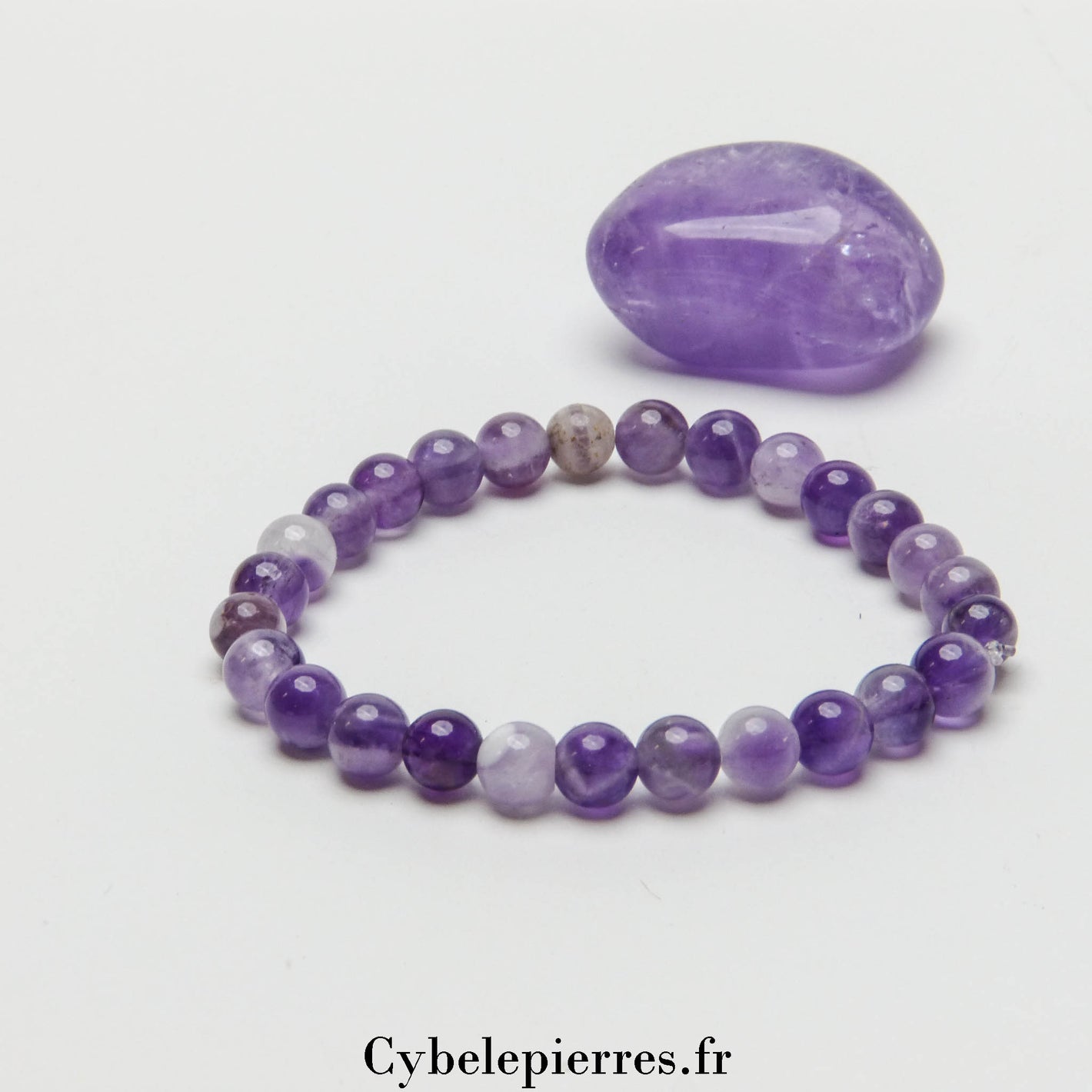 Bracelet Améthyste (6mm)  | Sérénité et Équilibre Intérieur