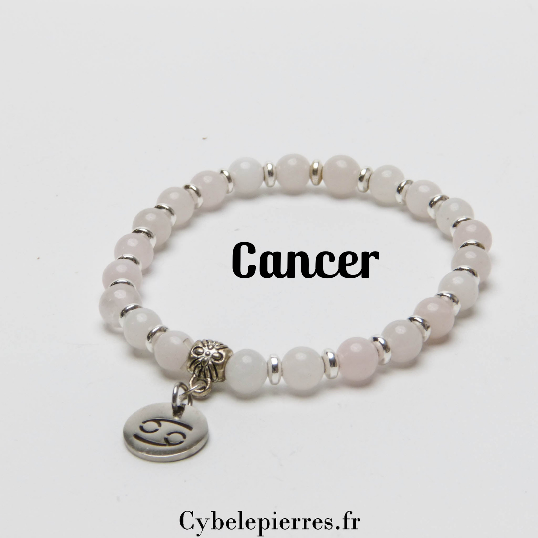 Bracelet Cancer - Quartz Rose (6mm) | Sérénité et Douceur