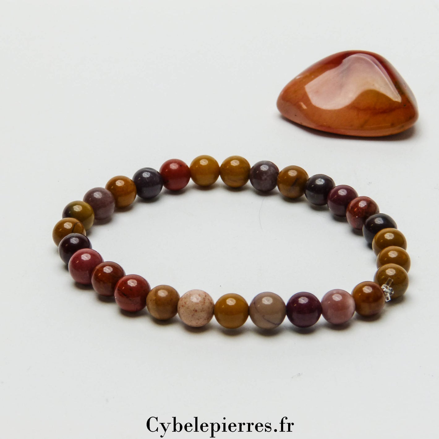 Bracelet Mookaite (6mm) | Intuition et Vitalité