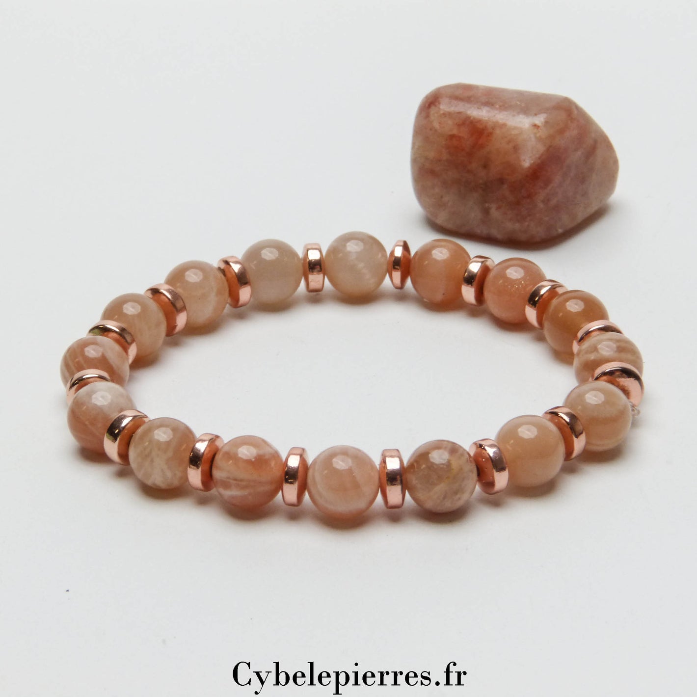 Bracelet "Je rayonne" – Pierre de Soleil naturelle (8mm) | Vitalité et Joie