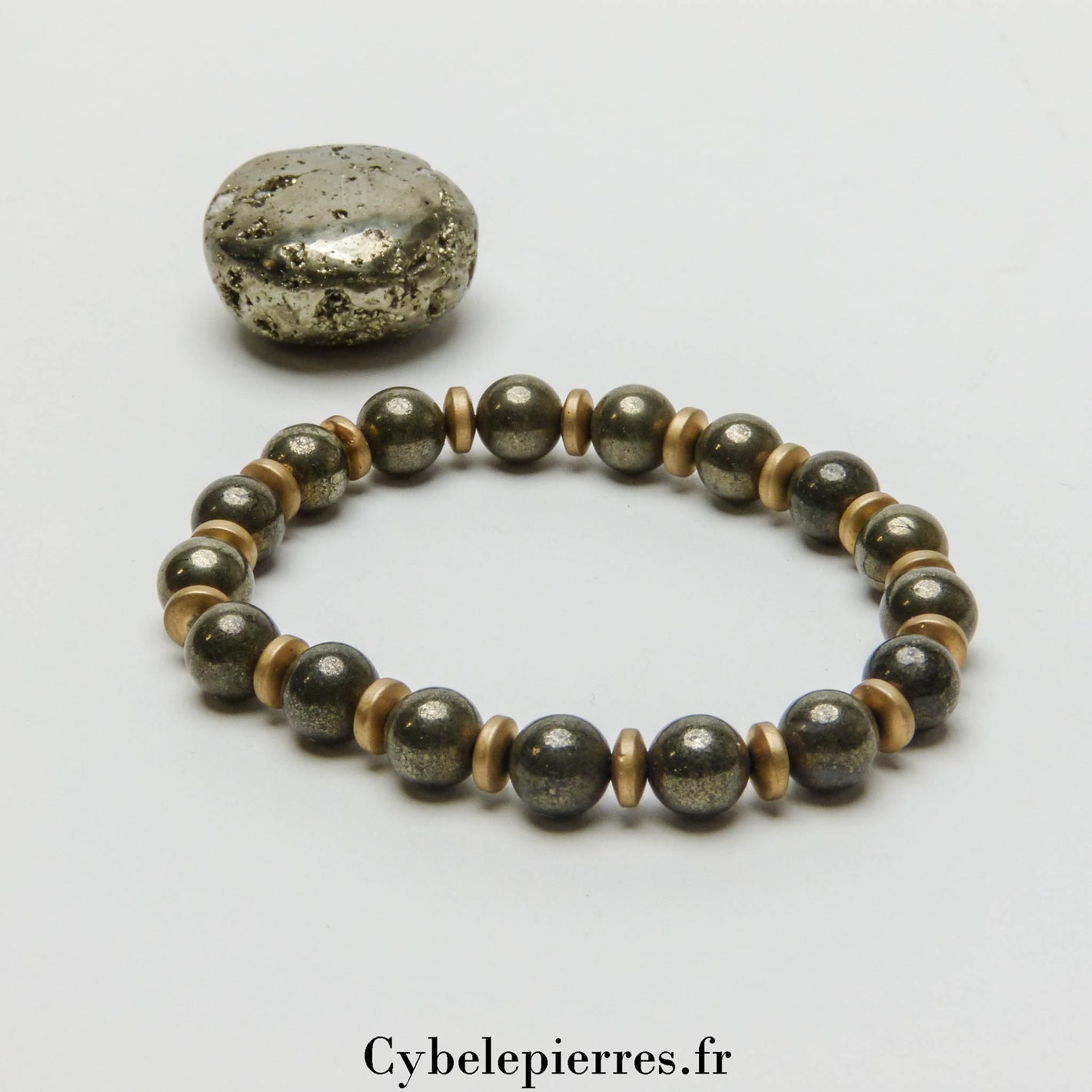 Bracelet Pyrite – 8mm | Protection et Clarté Mentale