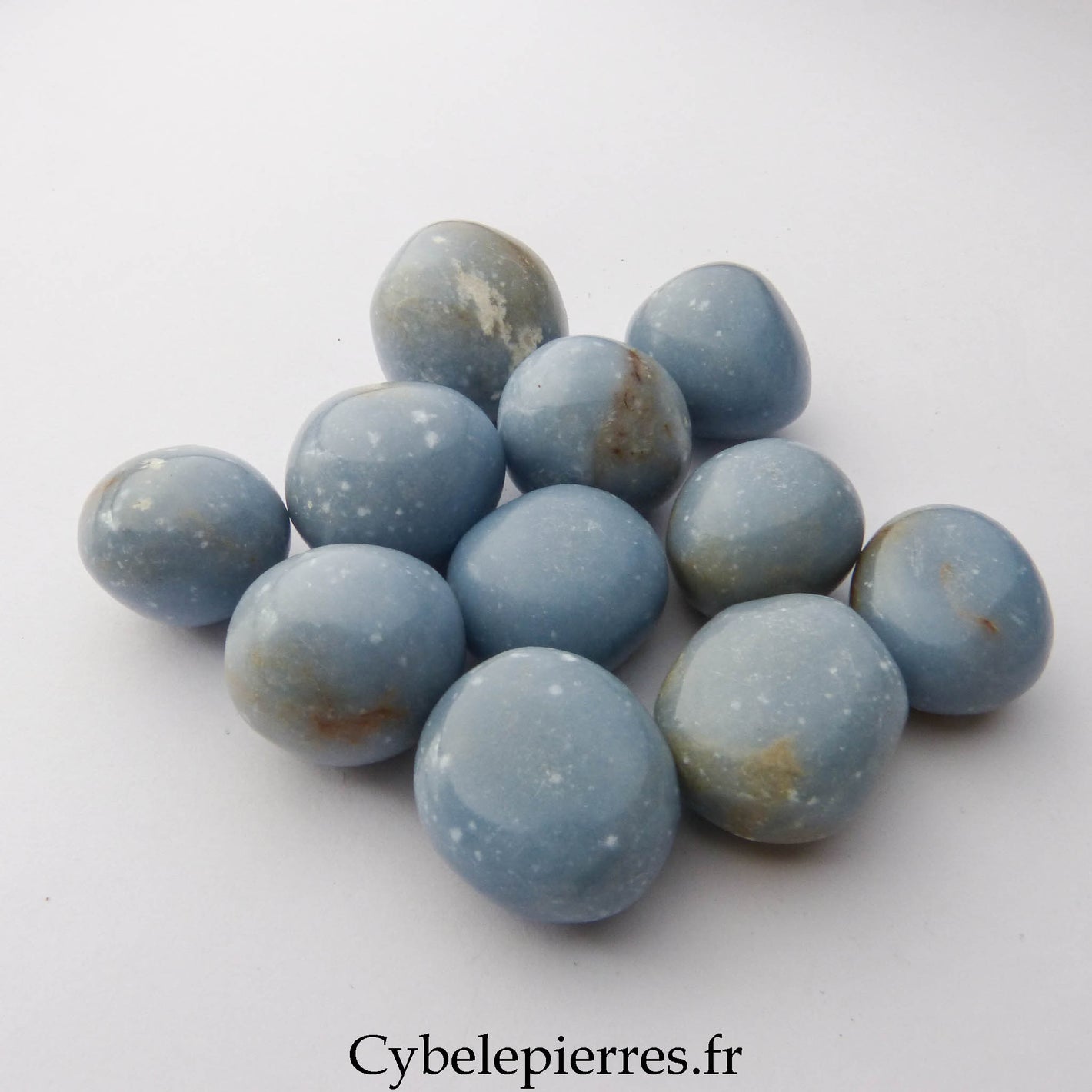Angélite (Pierre roulée) - Brésil | Sérénité & Communication