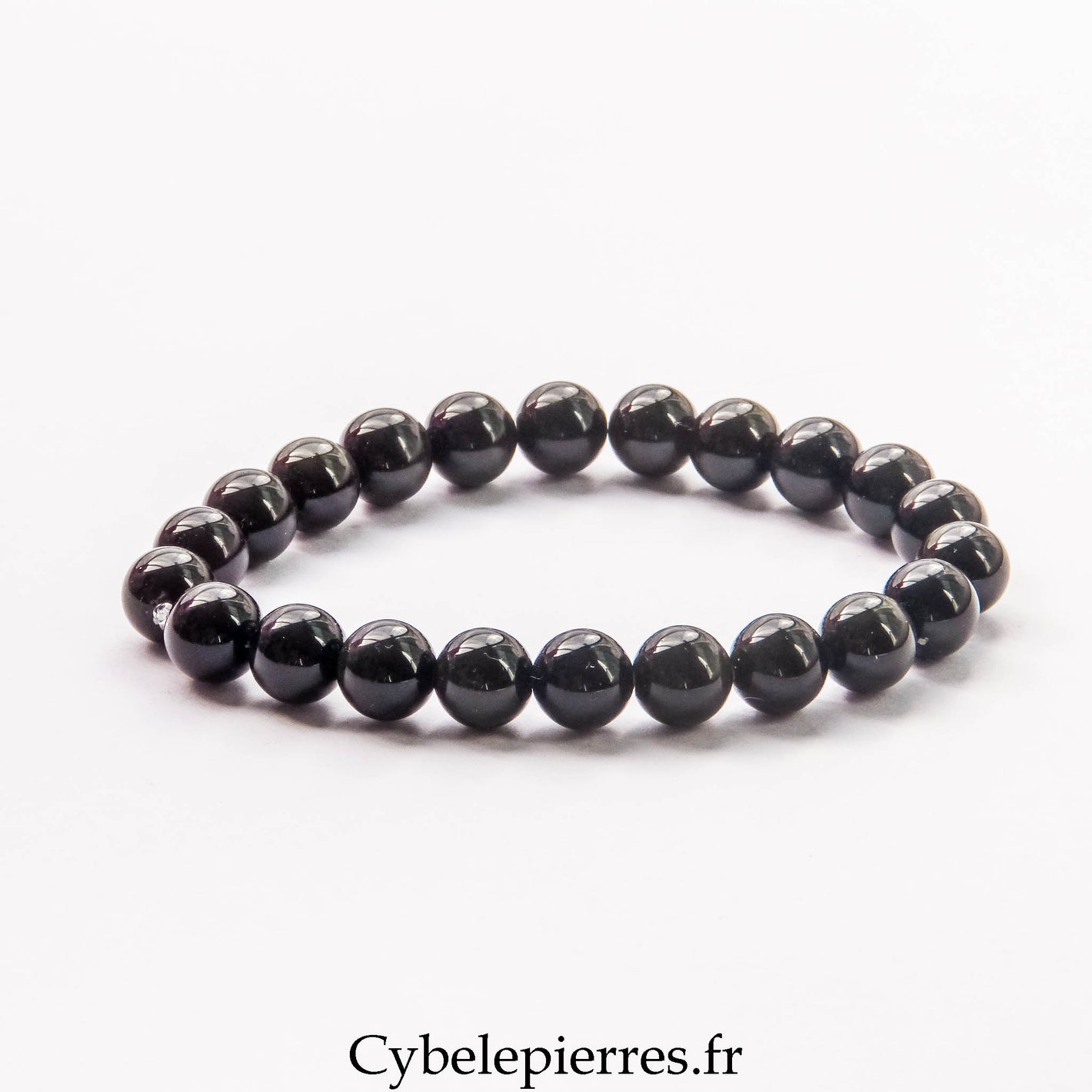 Bracelet Obsidienne Oeil Celeste (8mm) - 17cm