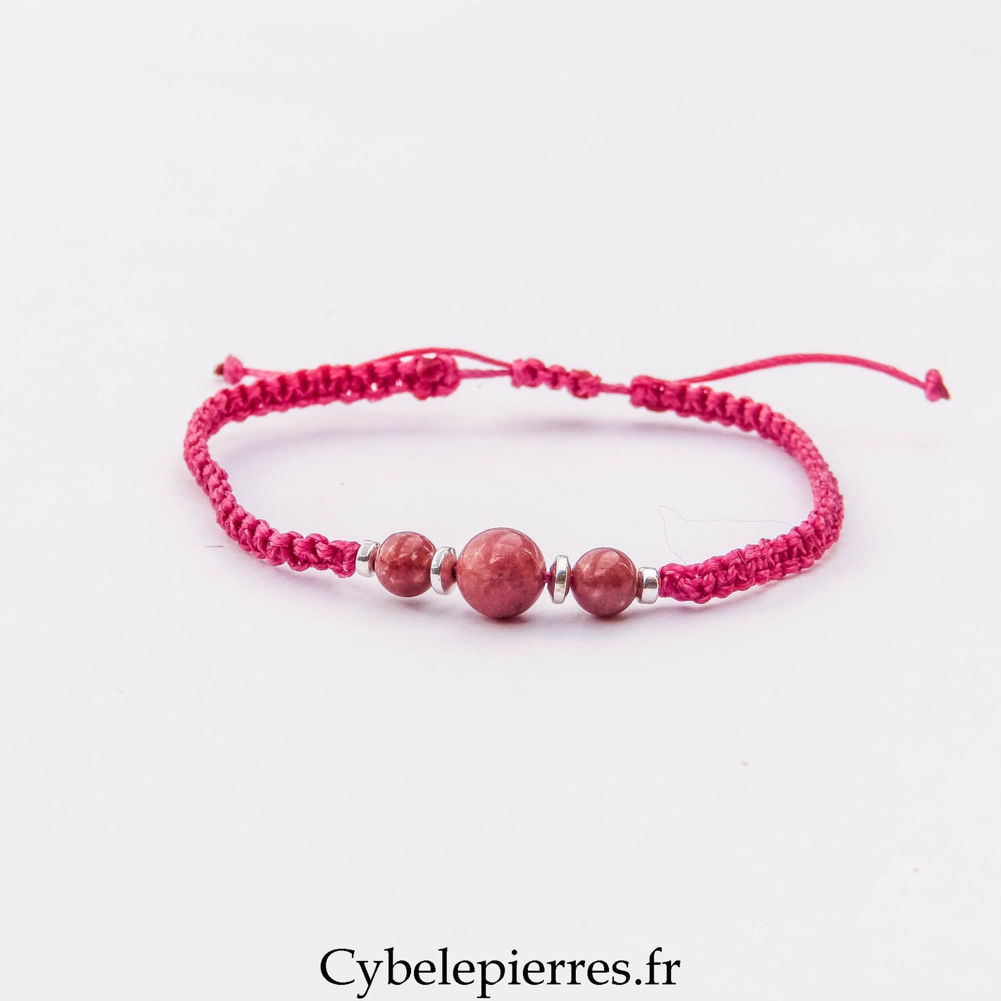 Bracelet Micro Macramé – Thulite (6 mm) | Vitalité, Enthousiasme et Communication