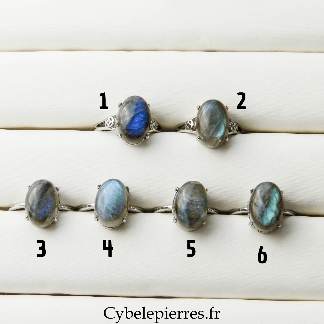Bague Labradorite - 15mm - A choisir - Cybele Pierres