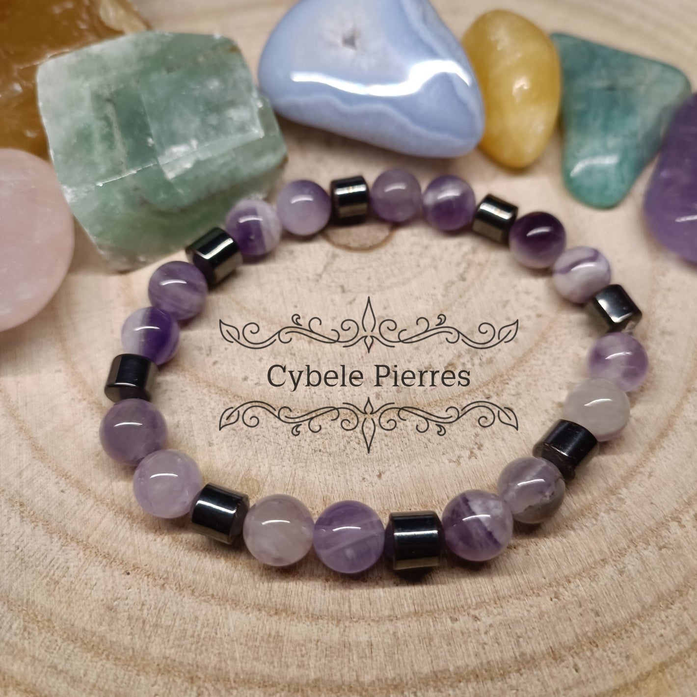 Bracelet Améthyste (8mm) - 18cm - Cybele Pierres