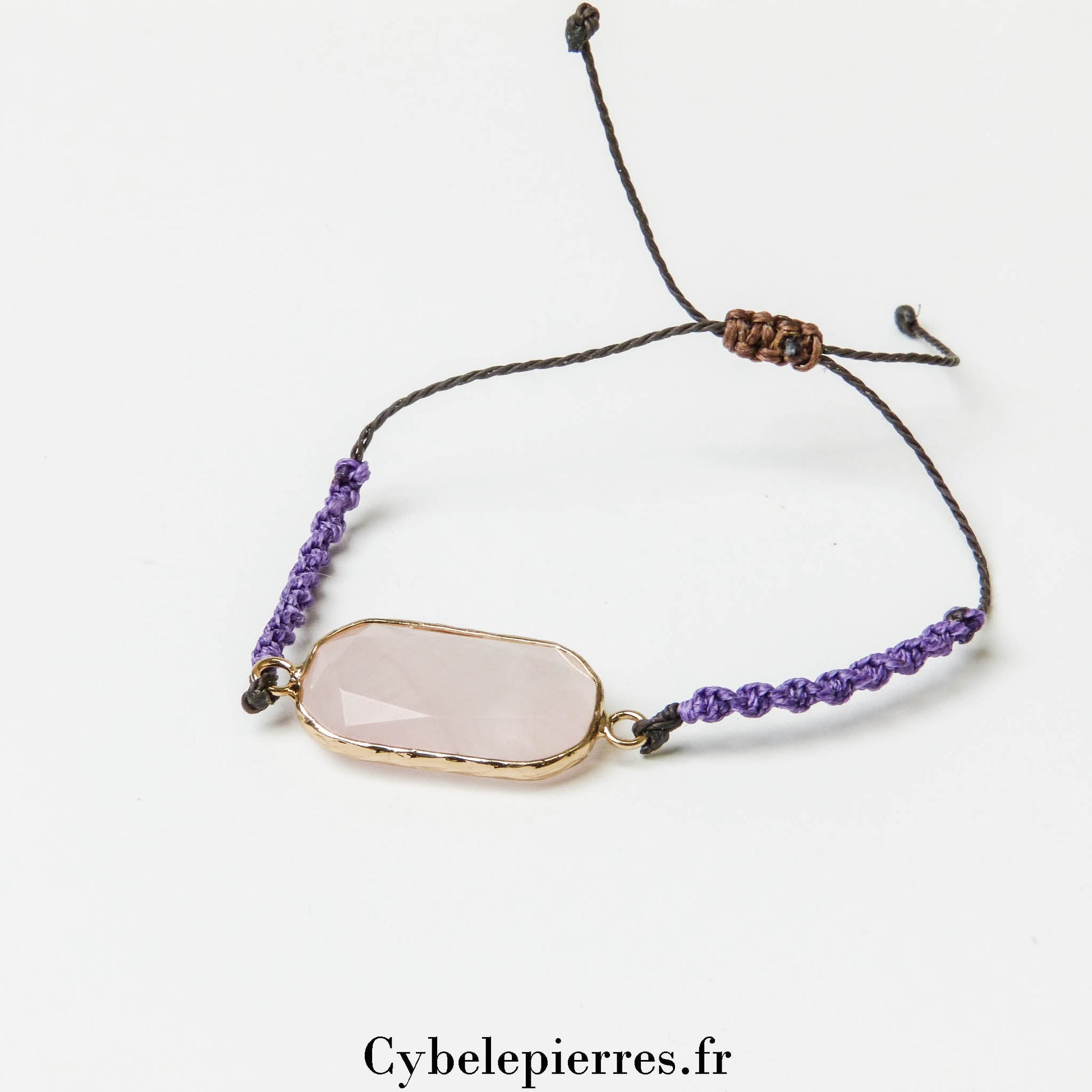 Bracelet Cabochon Quartz Rose - Douceur et Harmonie - Cybele Pierres