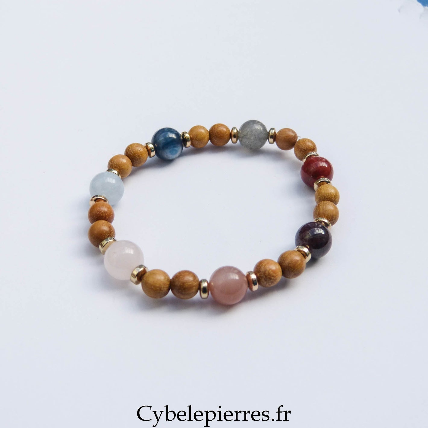 Bracelet Chakras (6 et 8 mm) – 17 cm | Équilibre énergétique - Cybele Pierres