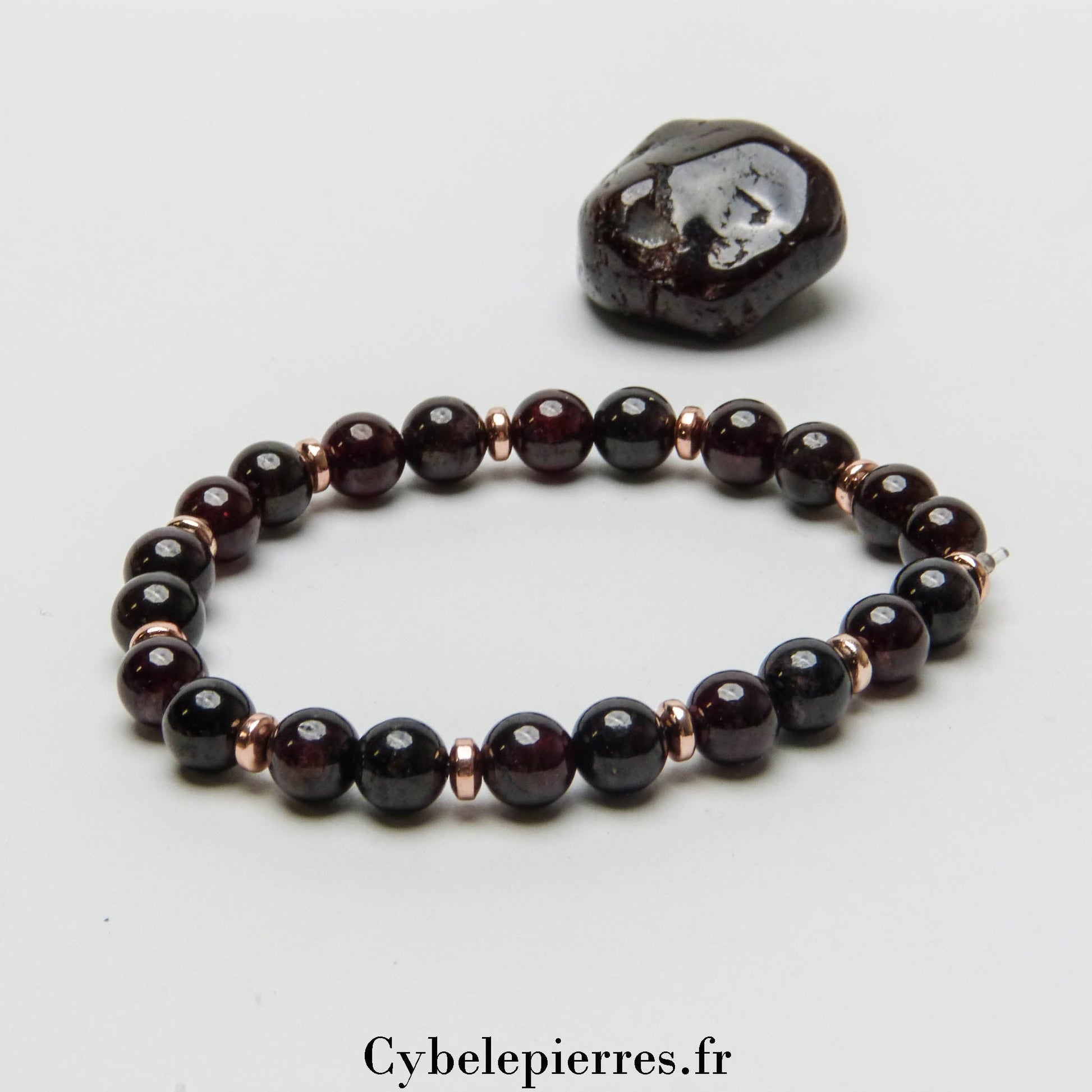 Bracelet Grenat (6mm) - 18cm | Énergie et Équilibre - Cybele Pierres