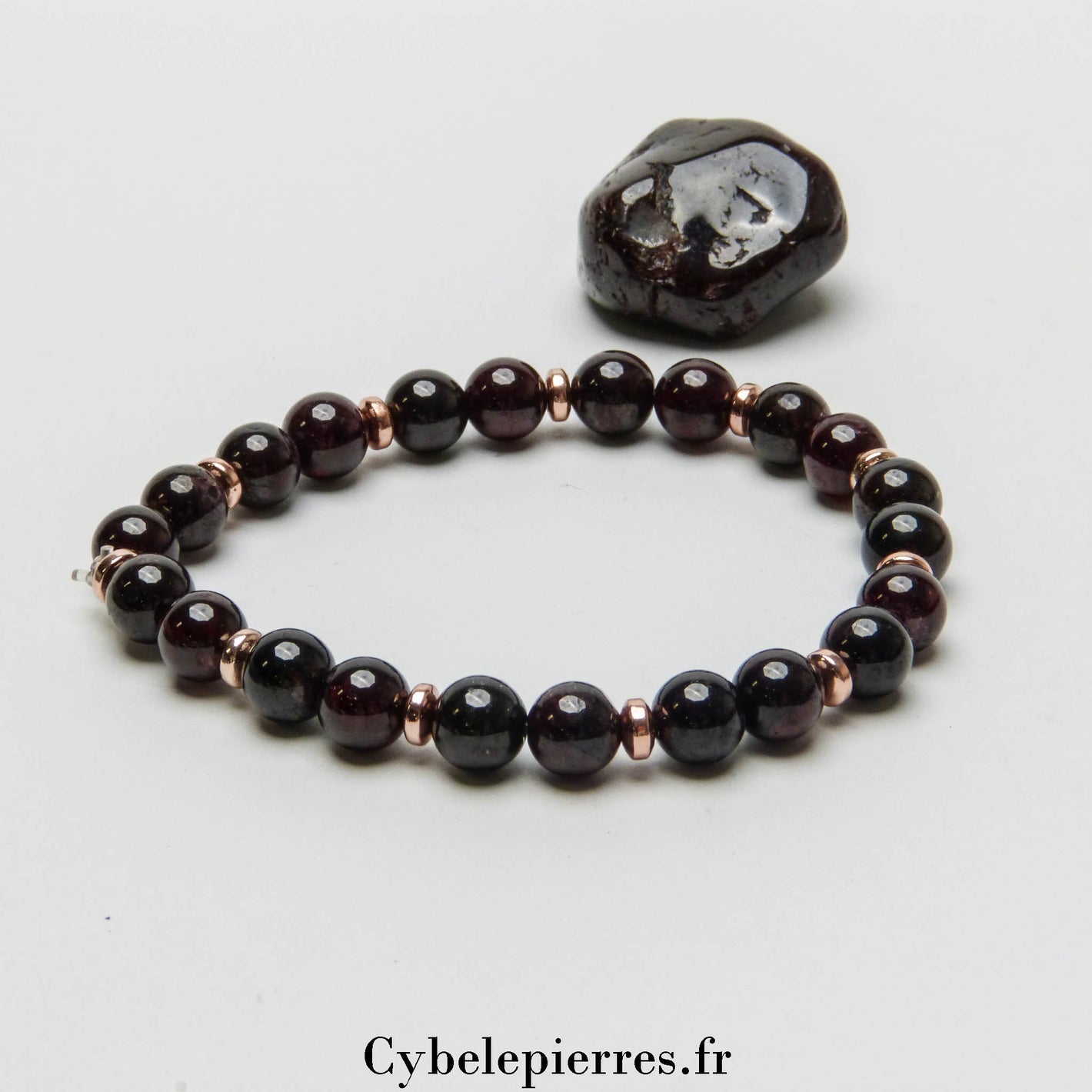 Bracelet Grenat (6mm) - 18cm | Énergie et Équilibre - Cybele Pierres