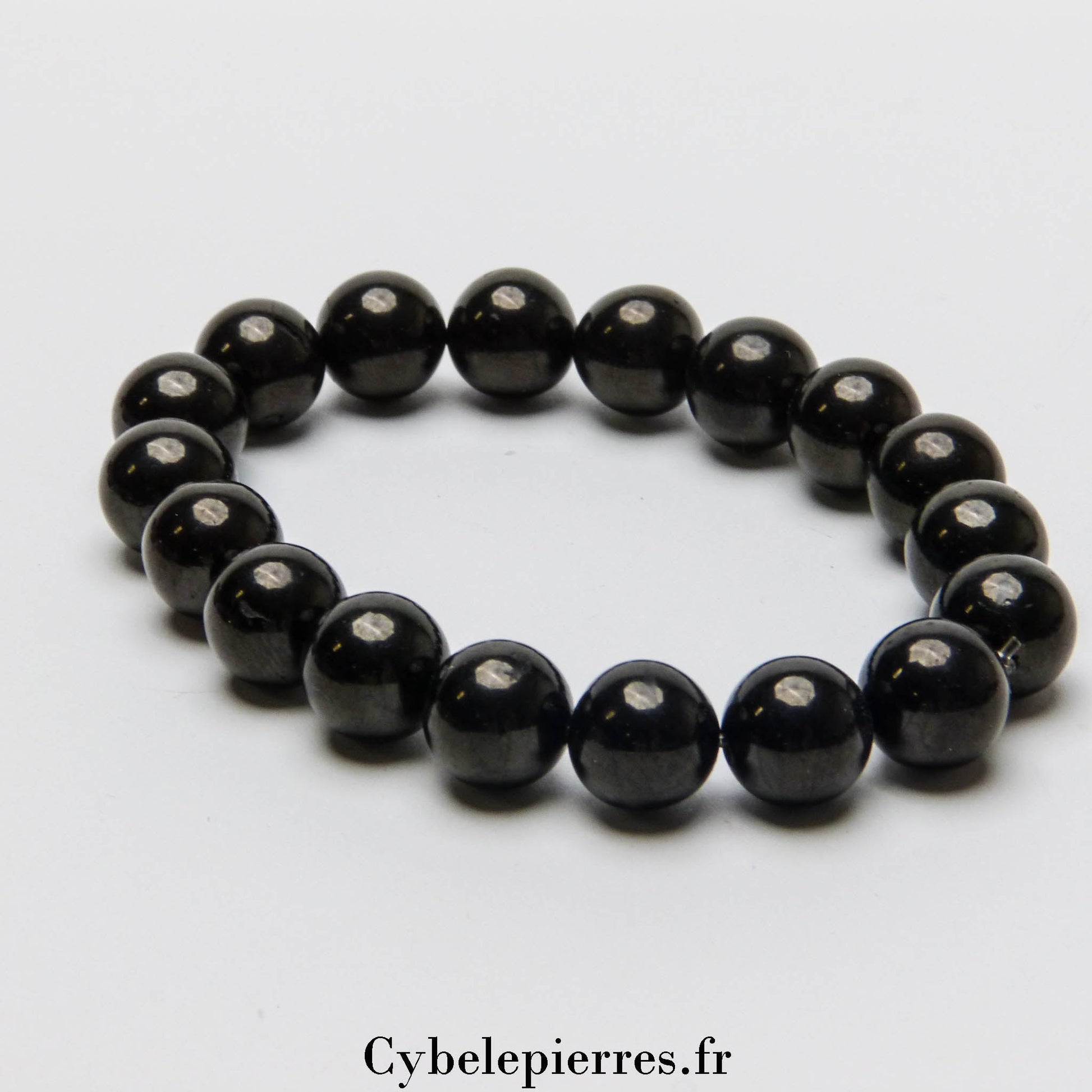Bracelet Jais (10mm) - 18cm | Protection et Réconfort - Cybele Pierres