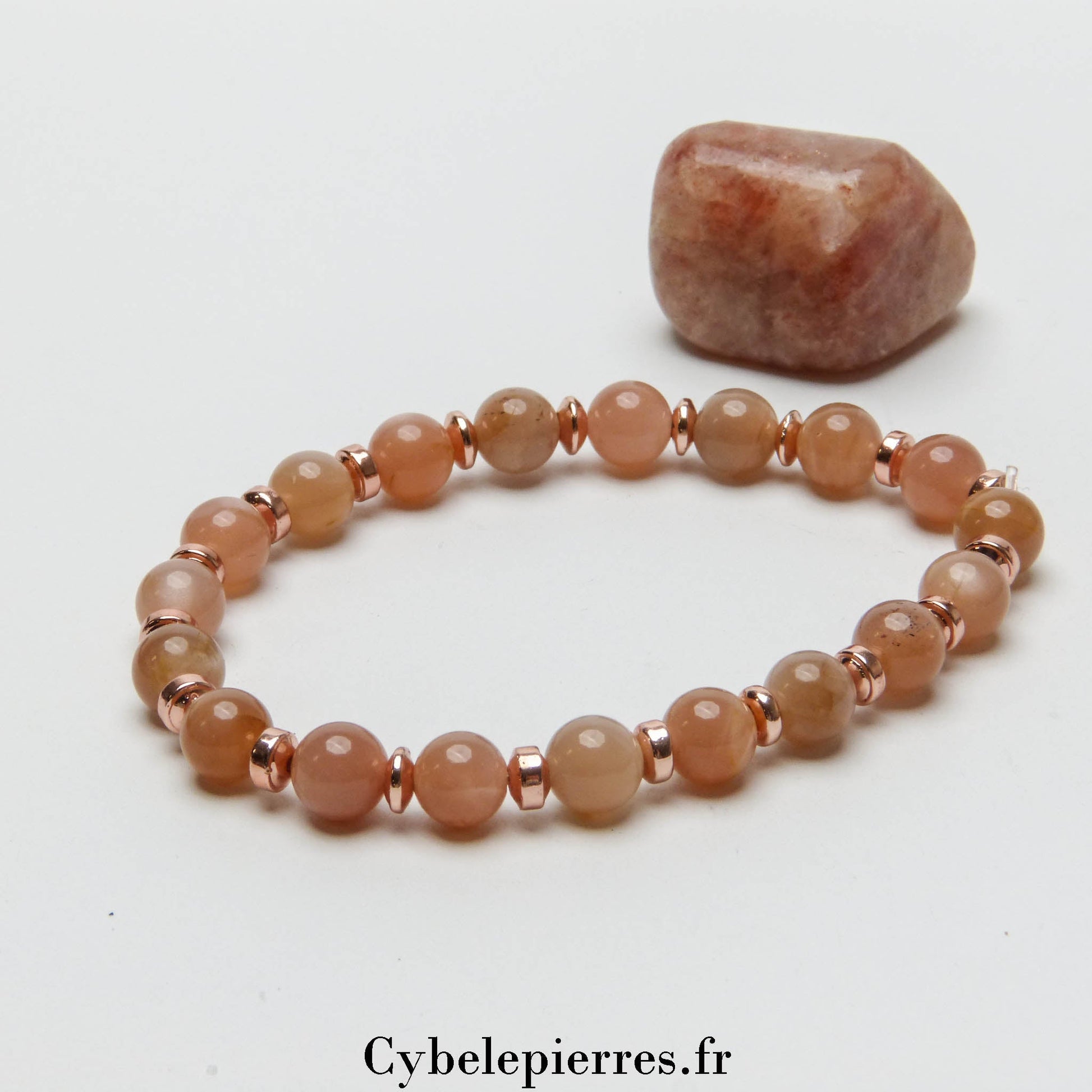 Bracelet "Je Rayonne" - Pierre de Soleil (6mm) | Énergie et Optimisme - Cybele Pierres