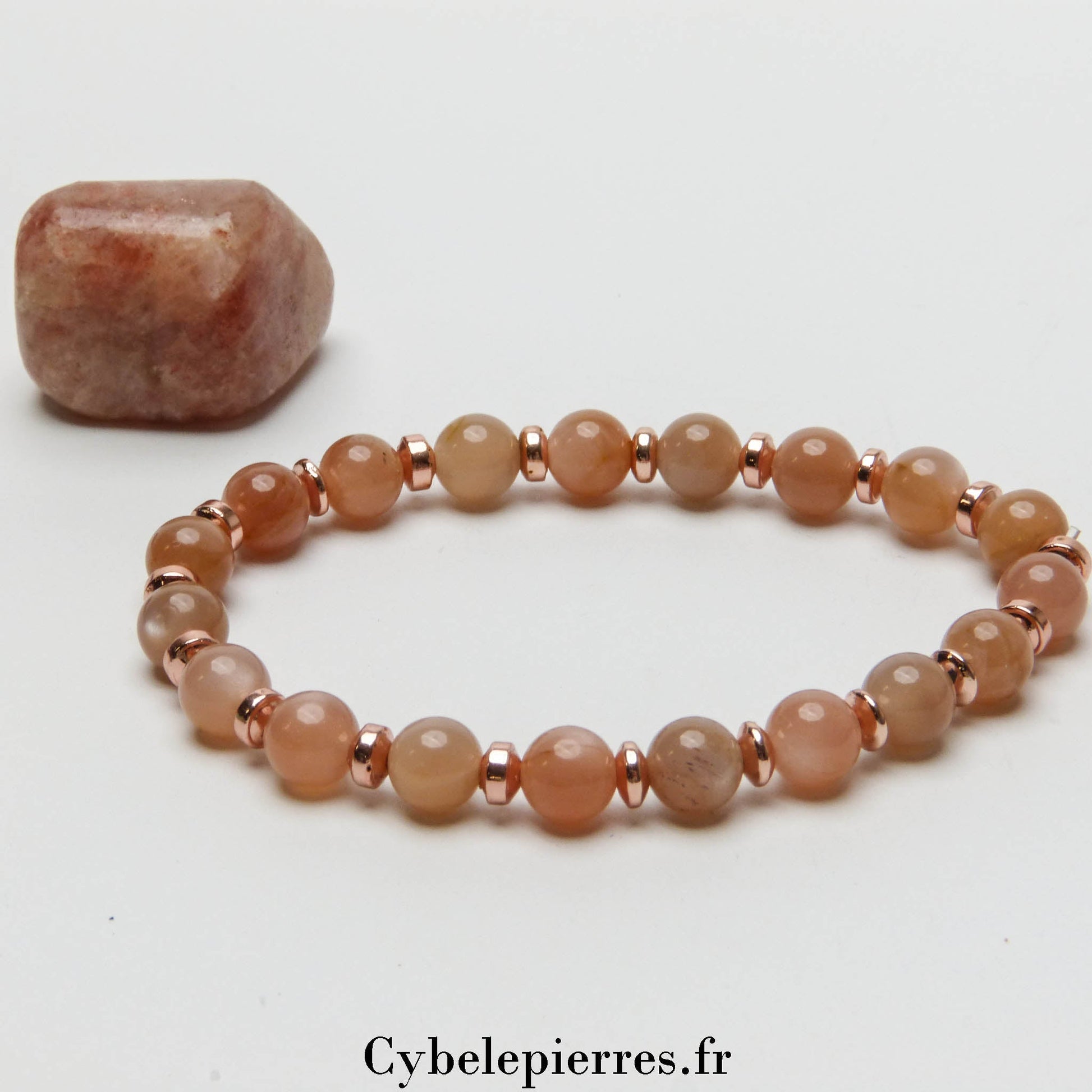 Bracelet "Je Rayonne" - Pierre de Soleil (6mm) | Énergie et Optimisme - Cybele Pierres