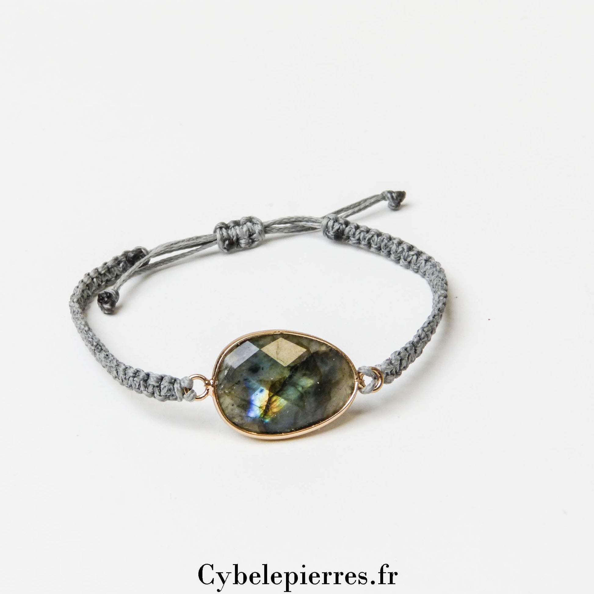 Bracelet Labradorite en Cabochon ovale - Cybele Pierres