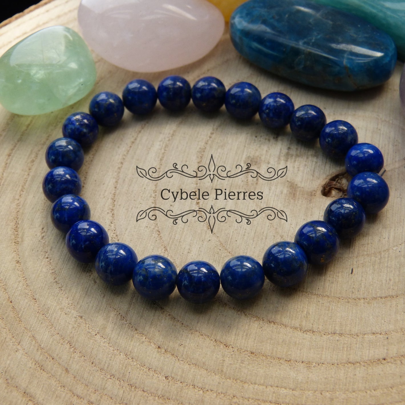 Bracelet Lapis - Lazuli (8mm) - 18cm - Cybele Pierres