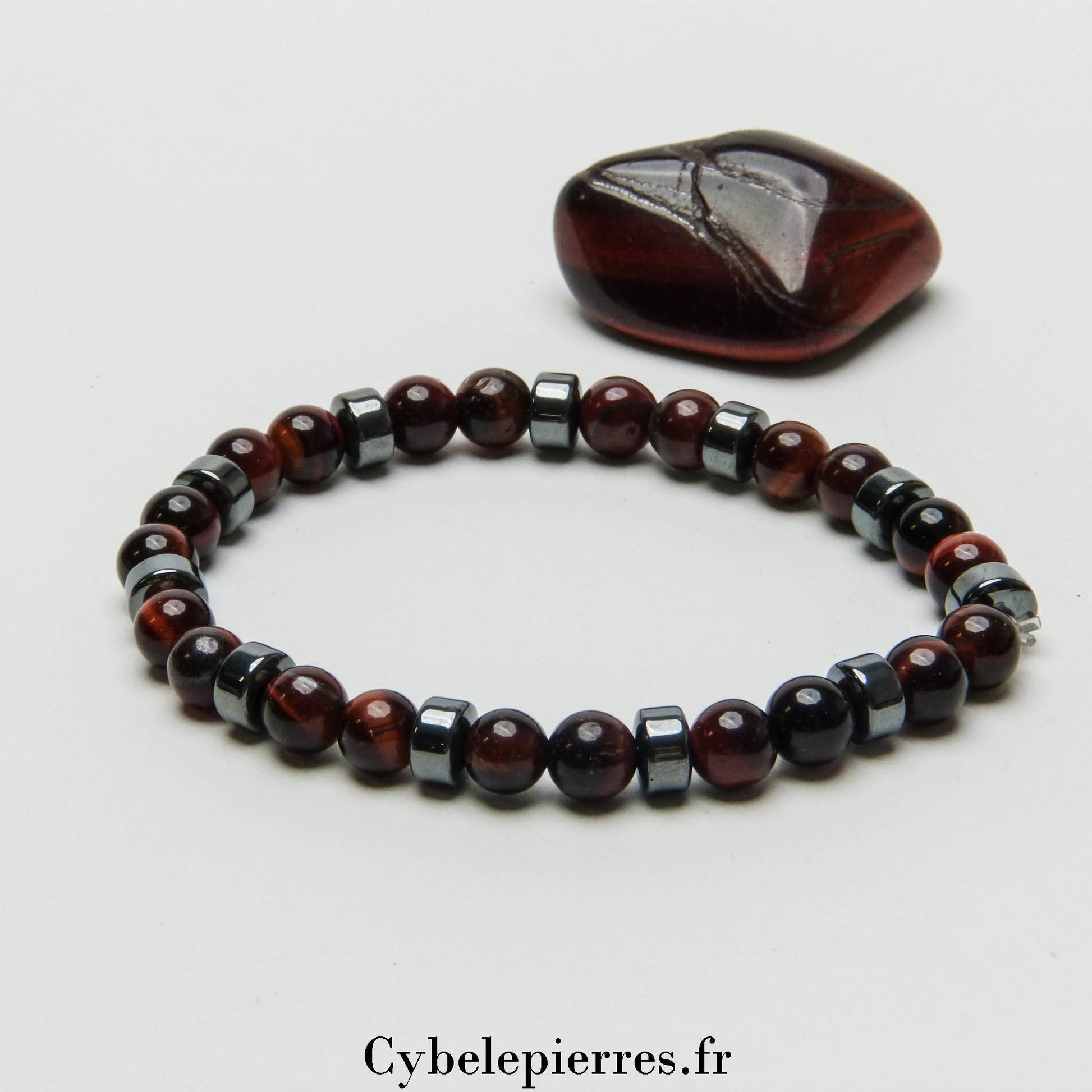 Bracelet Œil de Taureau (6mm) - 18cm | Protection et Confiance - Cybele Pierres