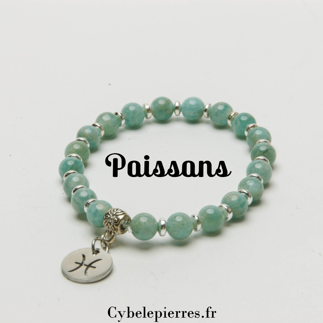 Bracelet Poissons - Amazonite (6mm) | Intuition et Sérénité - Cybele Pierres