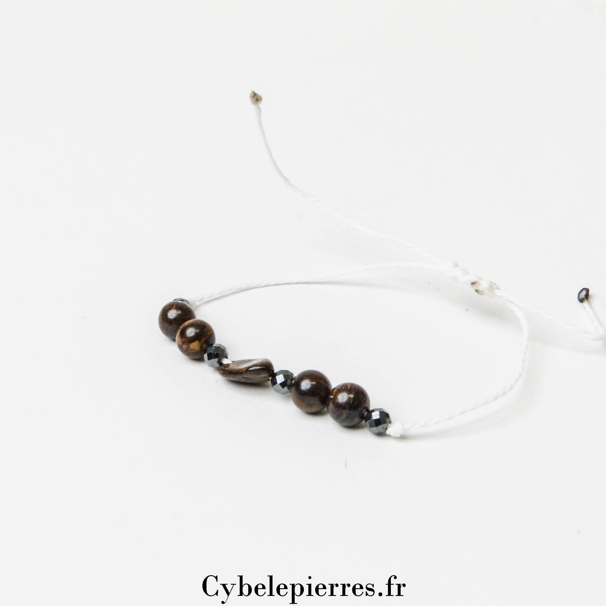 Bracelet Porte - bonheur Réglable – Bronzite | Confiance et Clarté - Cybele Pierres