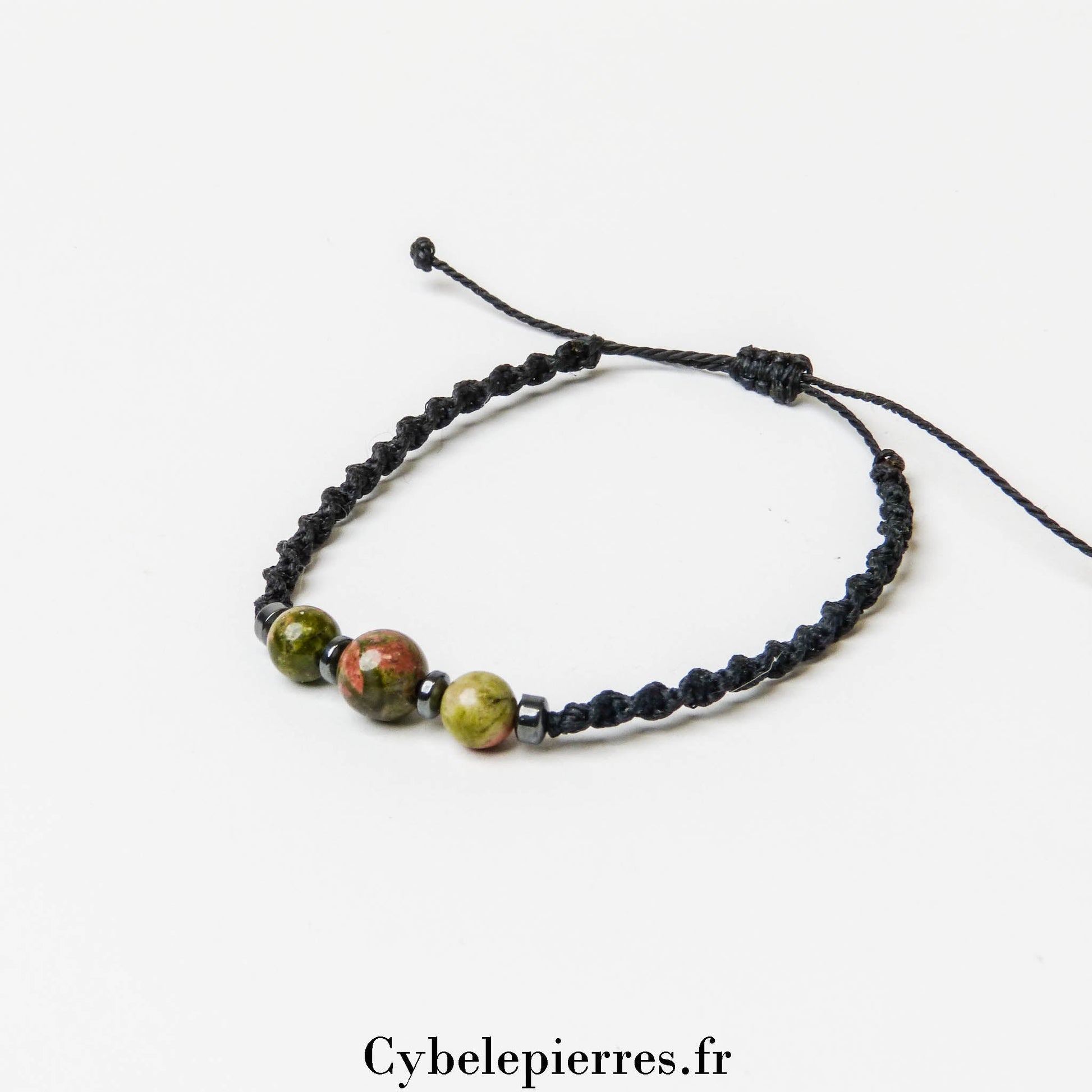Bracelet Porte - bonheur Unakite (6 et 8mm) | Harmonie et Croissance - Cybele Pierres