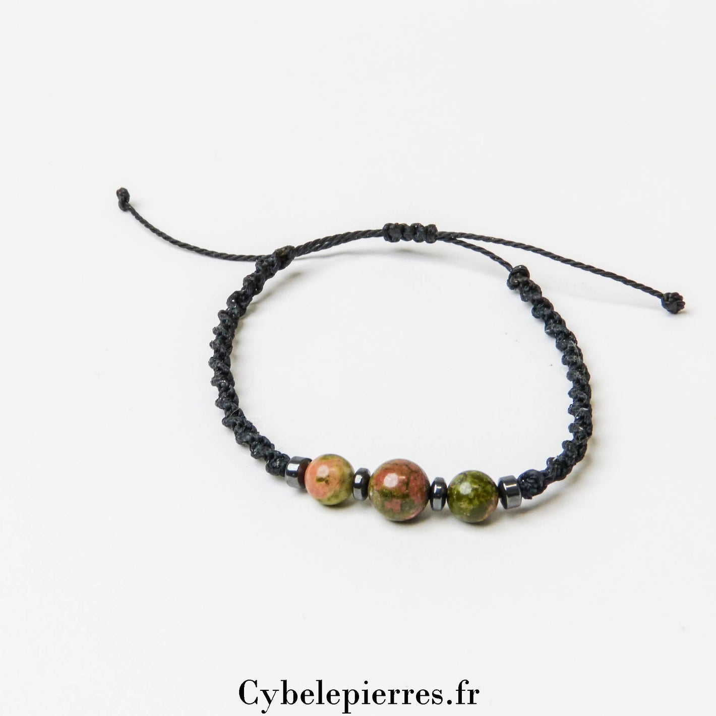 Bracelet Porte - bonheur Unakite (6 et 8mm) | Harmonie et Croissance - Cybele Pierres