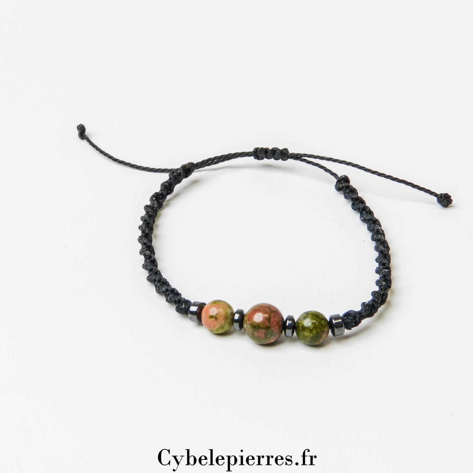 Bracelet Porte - bonheur Unakite (6 et 8mm) | Harmonie et Croissance - Cybele Pierres