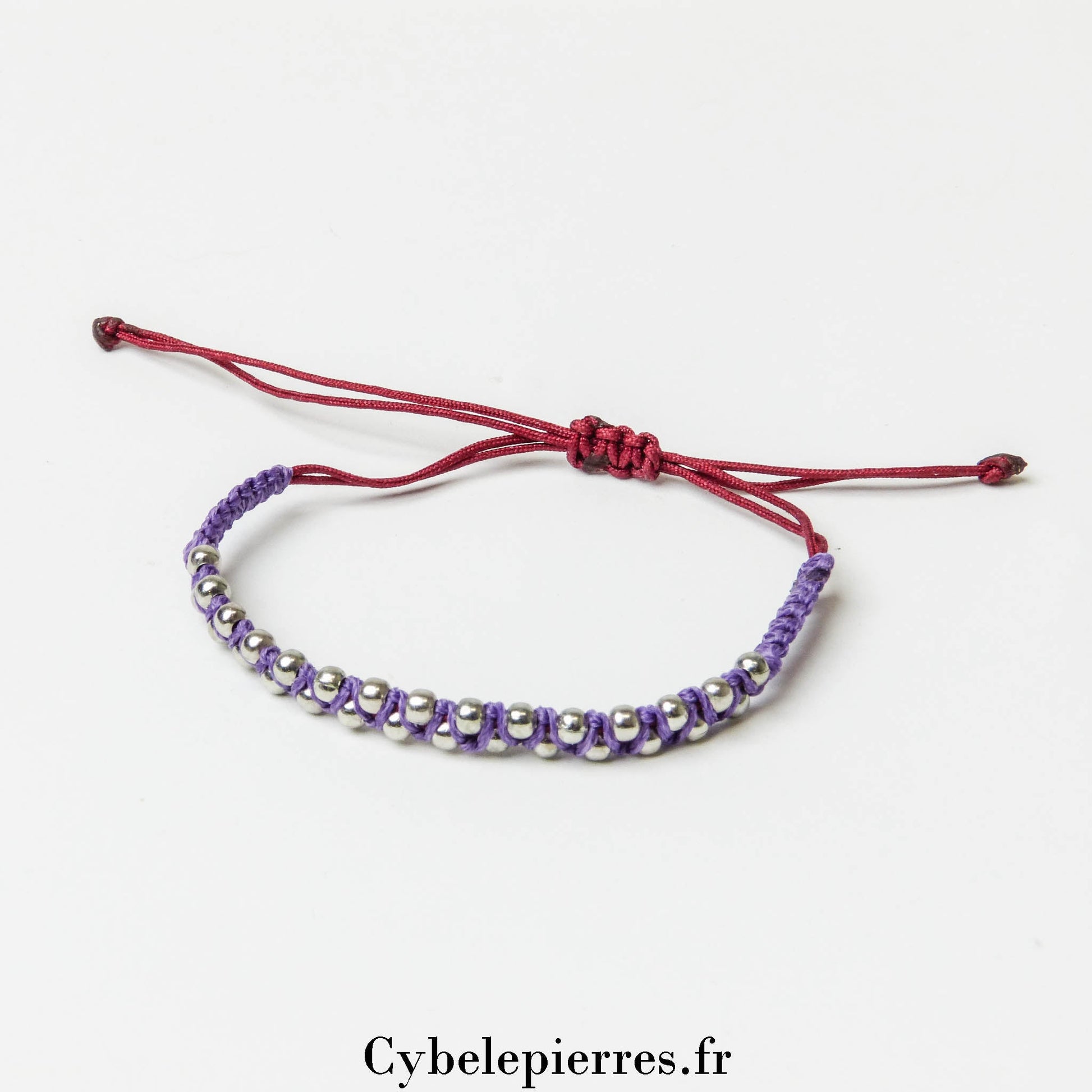 Bracelet Réglable Micro - Macramé Métallisé | Élégance et Raffinement - Cybele Pierres