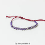 Bracelet Réglable Micro - Macramé Métallisé | Élégance et Raffinement - Cybele Pierres