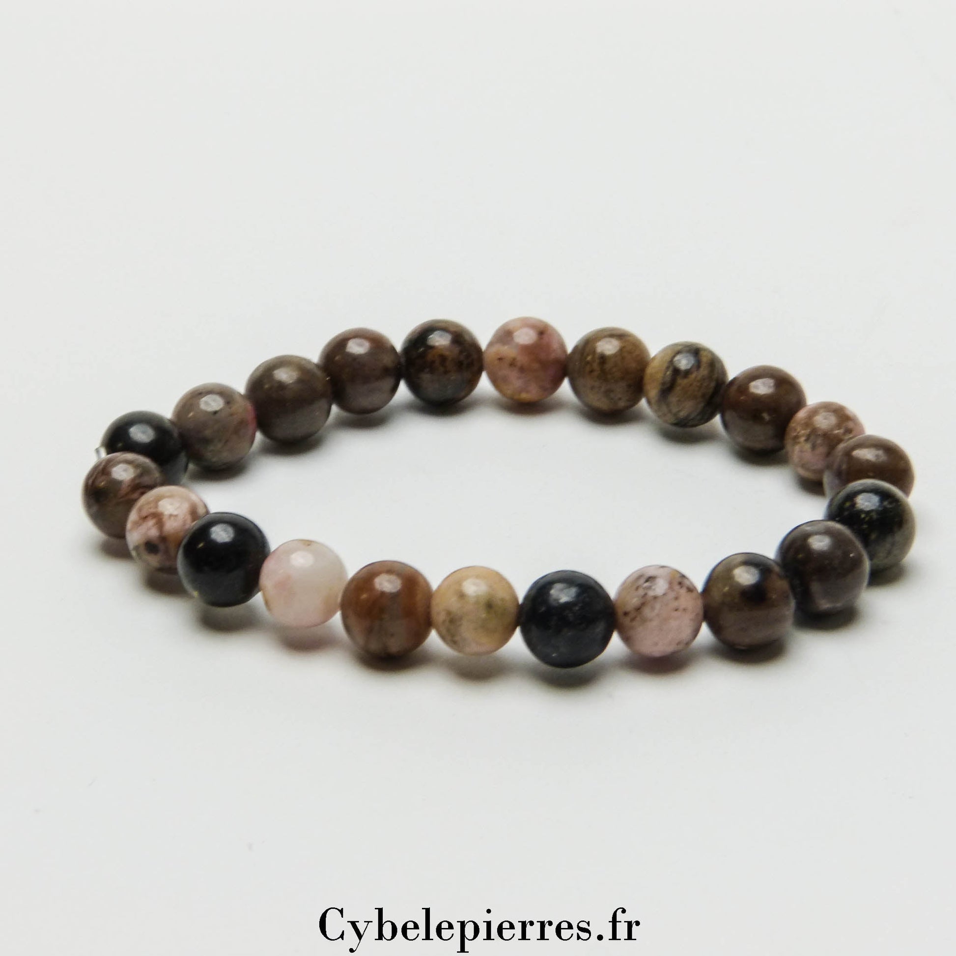 Bracelet Rhodonite (8mm) - 18cm - Cybele Pierres