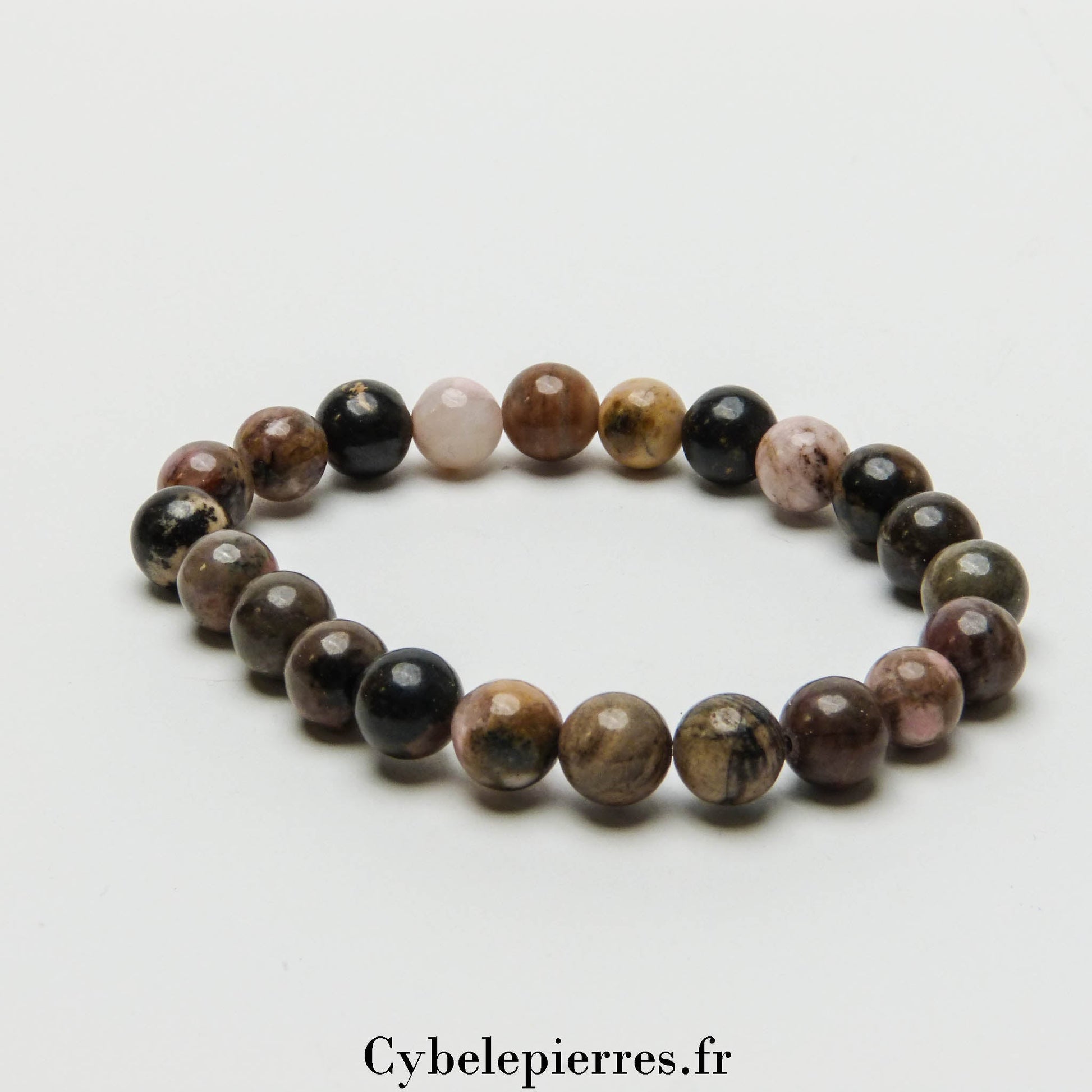 Bracelet Rhodonite (8mm) - 18cm - Cybele Pierres