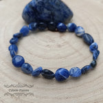 Bracelet Sodalite irrégulière (6mm) - 17cm - Cybele Pierres
