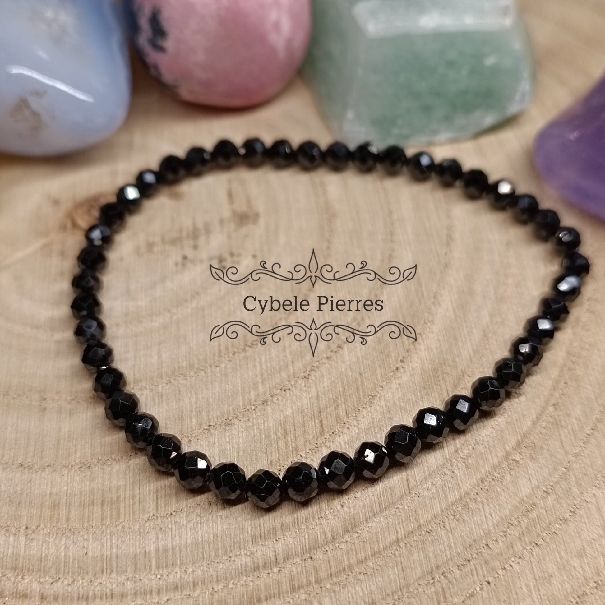 Bracelet Spinelle facetté (4mm) - 18cm - Cybele Pierres