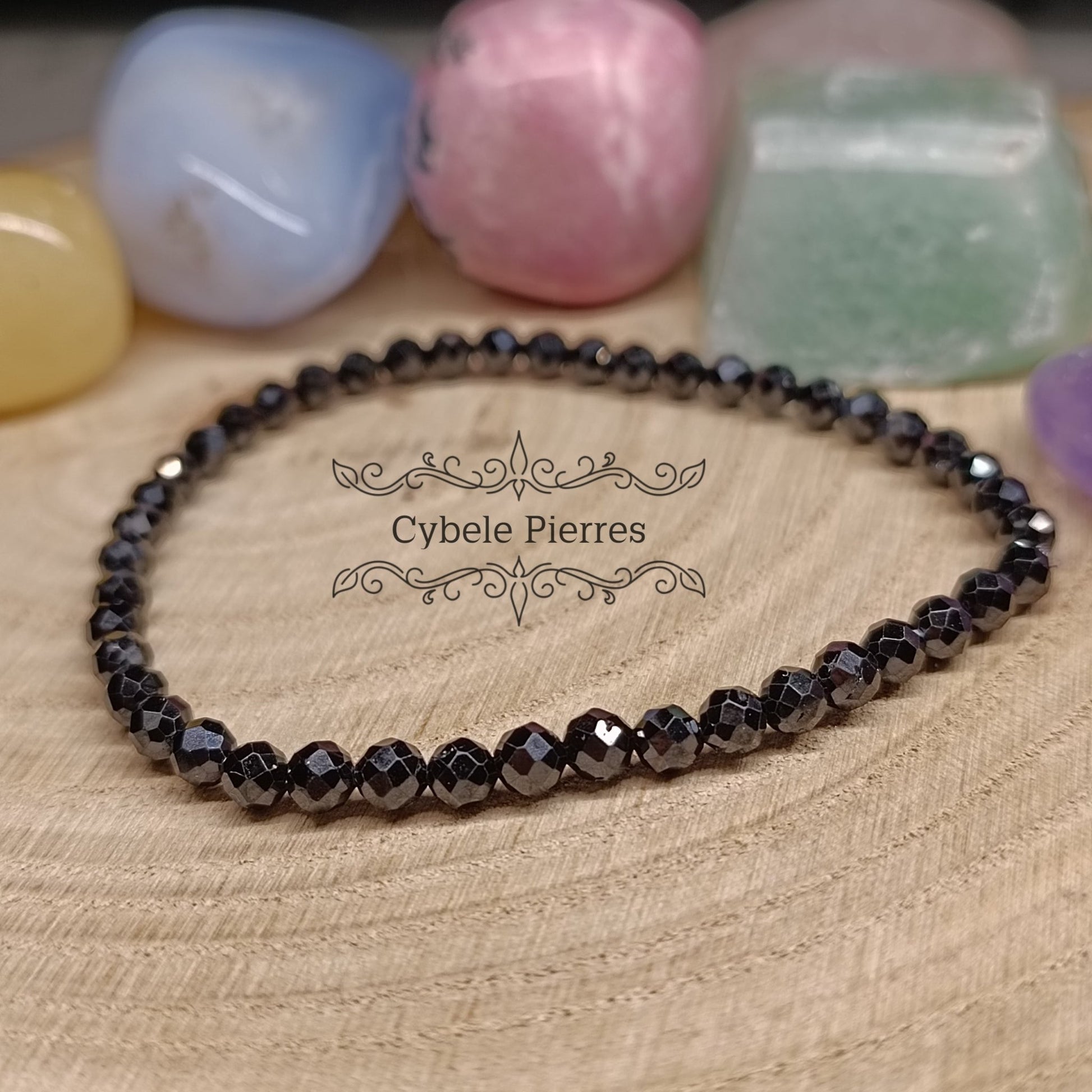 Bracelet Spinelle facetté (4mm) - 18cm - Cybele Pierres
