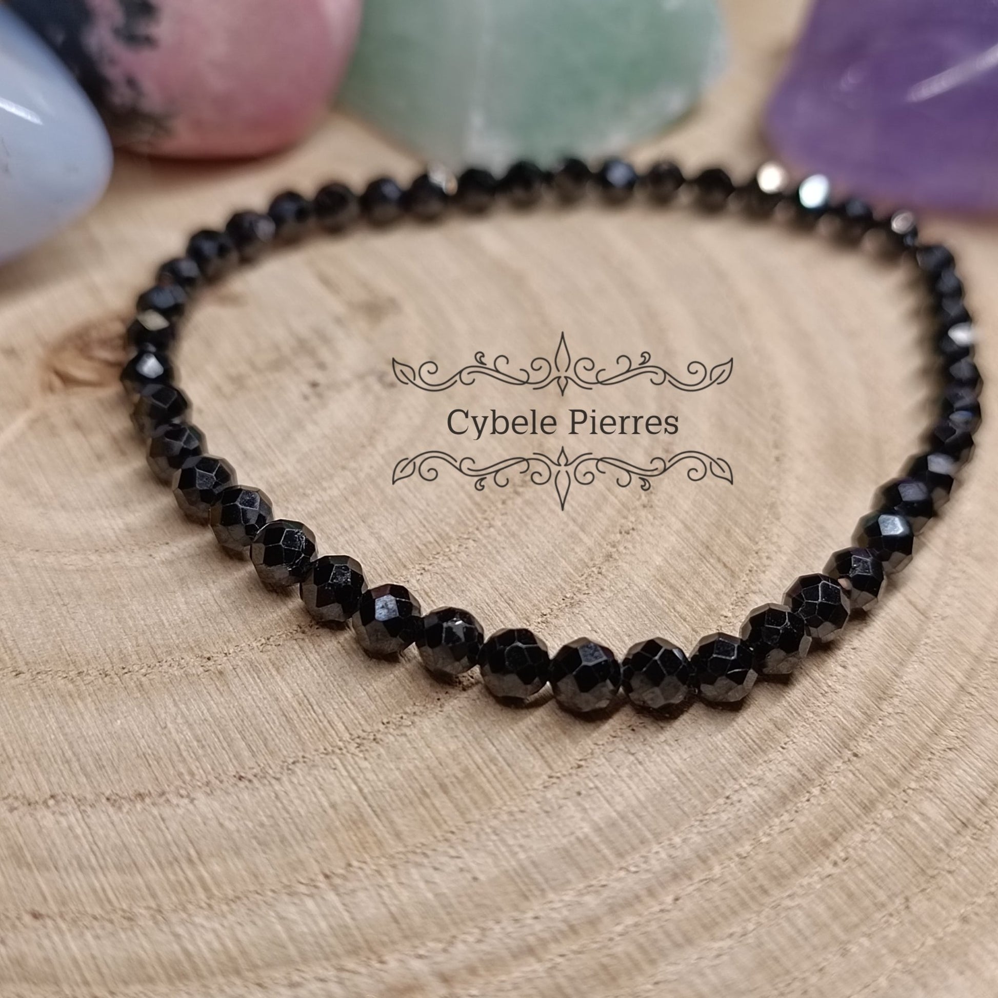 Bracelet Spinelle facetté (4mm) - 18cm - Cybele Pierres