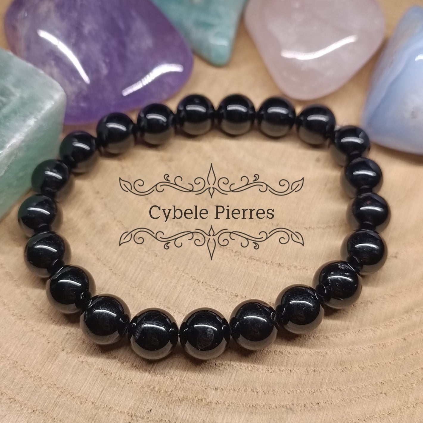 Bracelet Tourmaline (8mm) - 18cm - Cybele Pierres