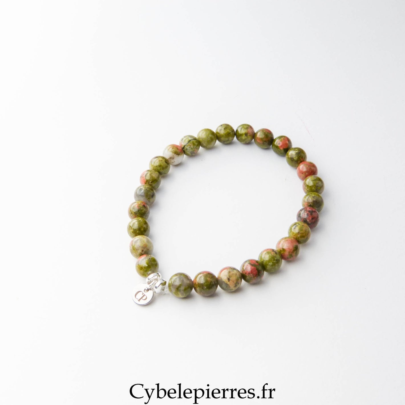 Bracelet Unakite (6mm) - 18cm - Cybele Pierres