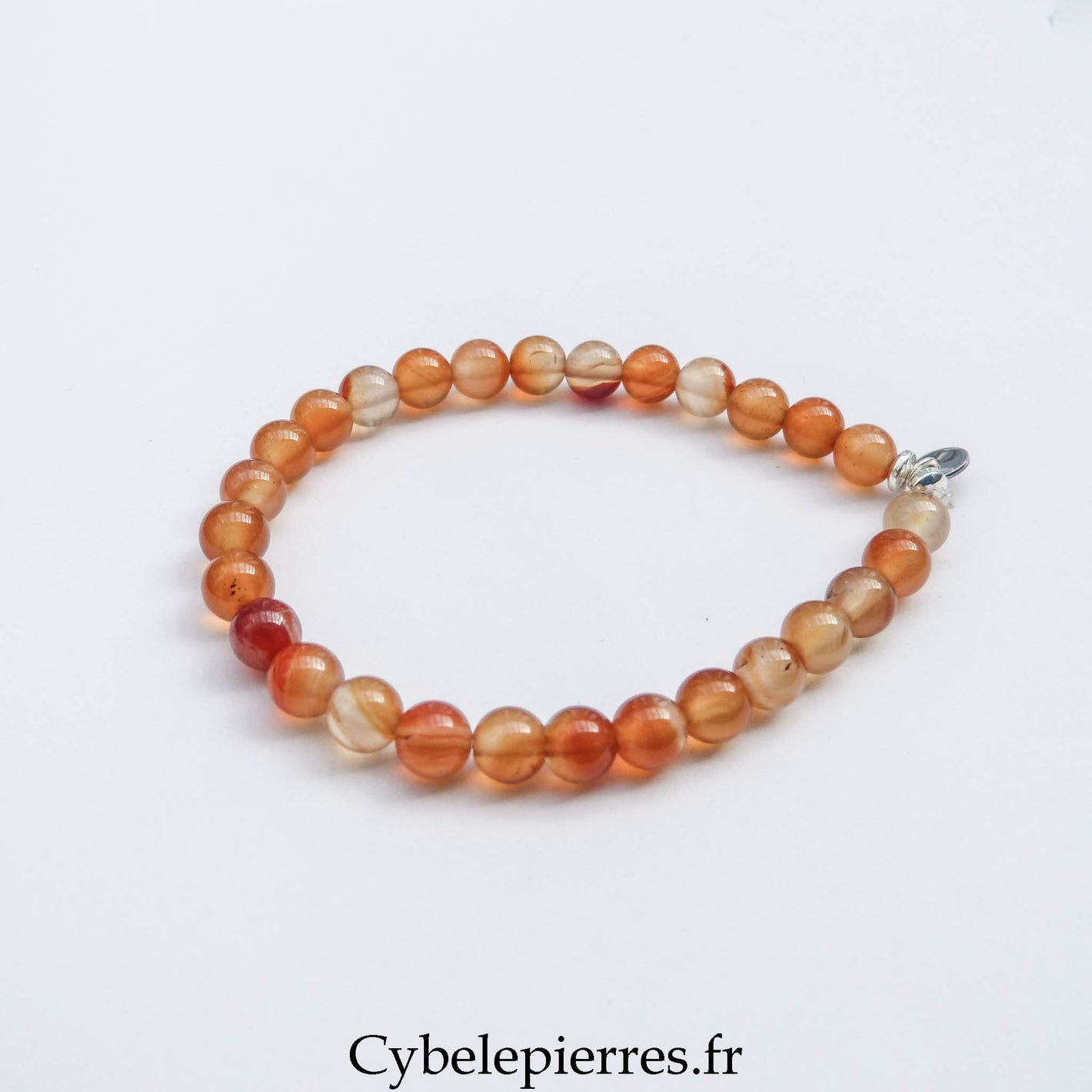 Bracelet Cornaline (6 mm) - 18 cm | Vitalité, Confiance et Inspiration