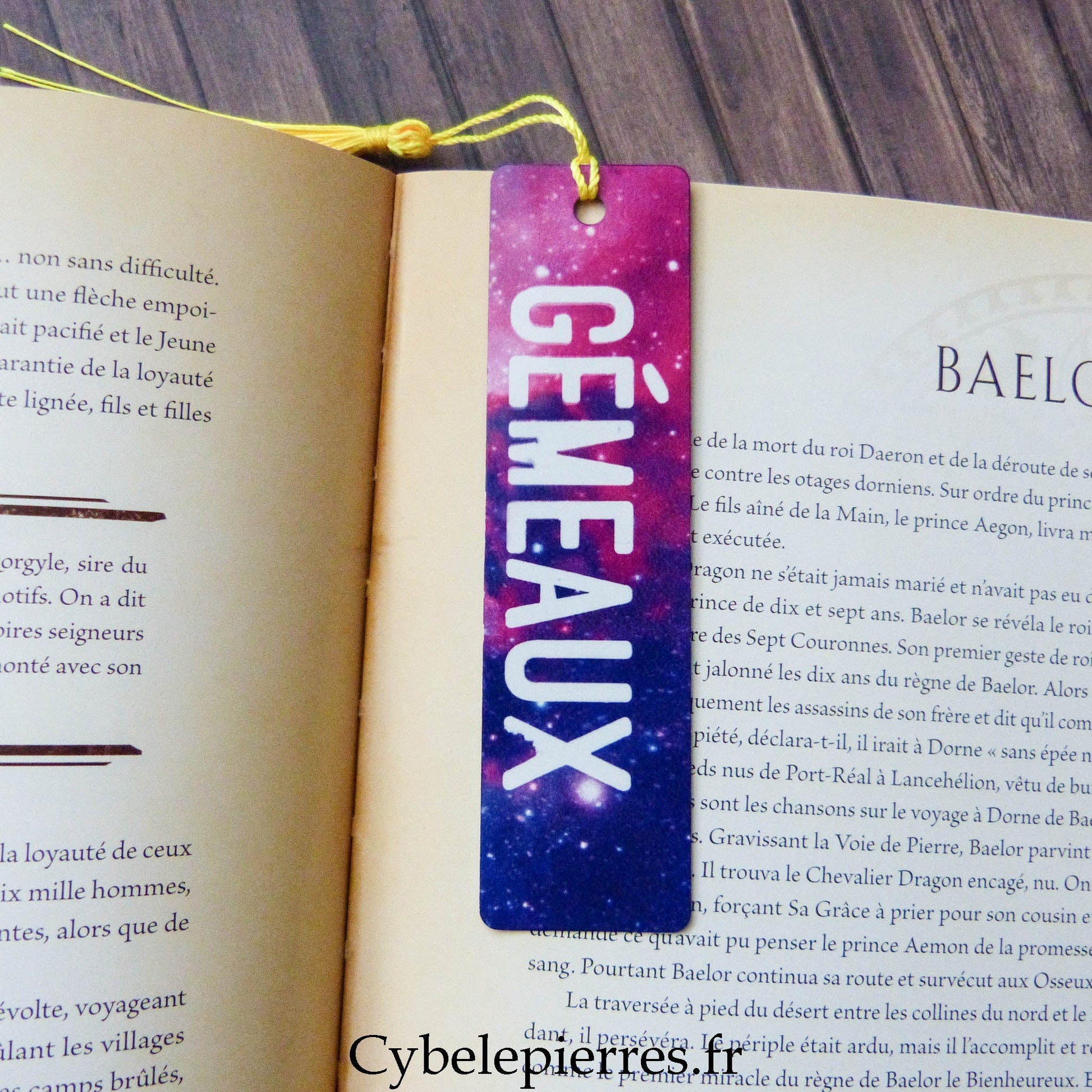 Marque - Pages Astro en Aluminium – 12 Signes du Zodiaque | Fond Galaxie - Cybele Pierres