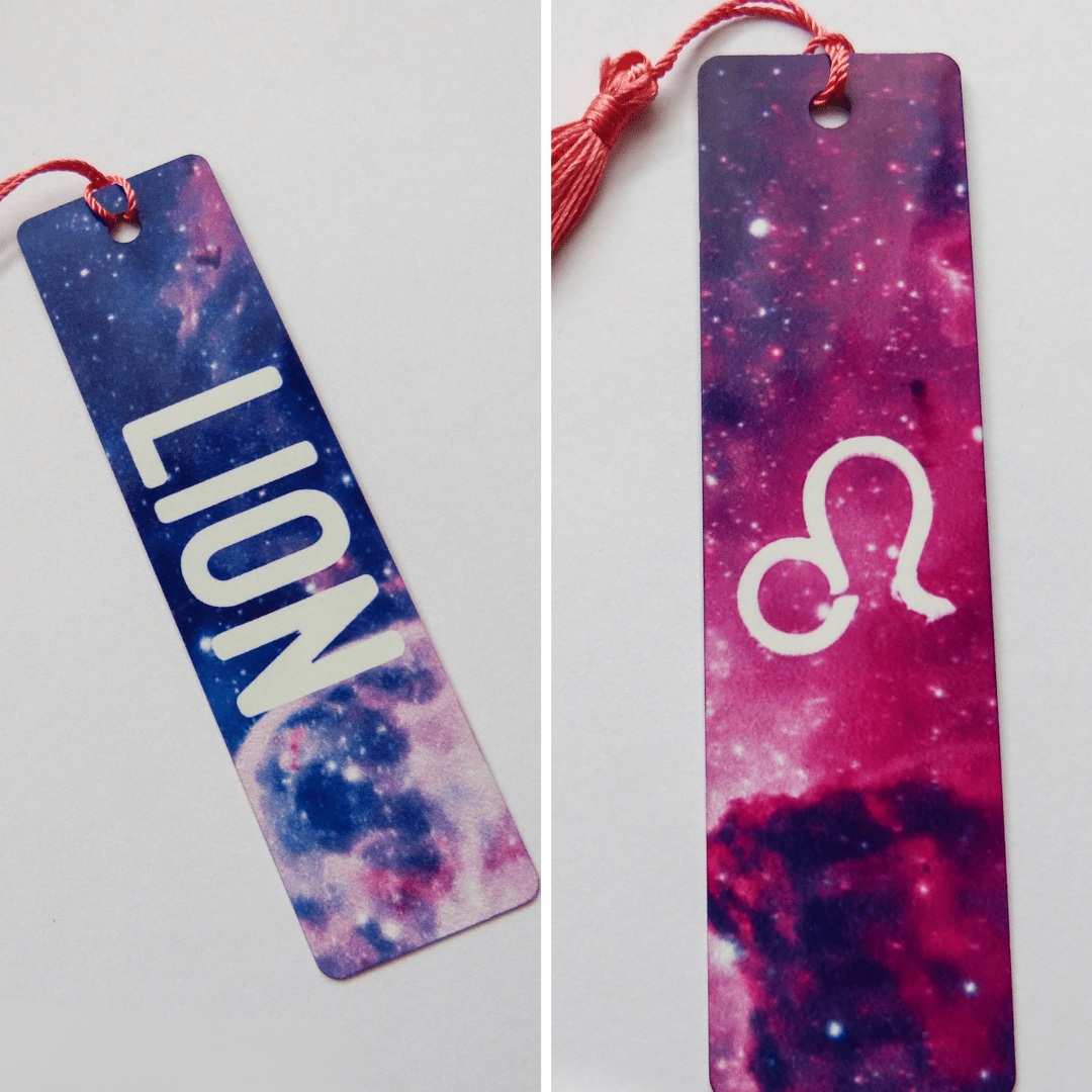 Marque - Pages Astro en Aluminium – 12 Signes du Zodiaque | Fond Galaxie - Cybele Pierres