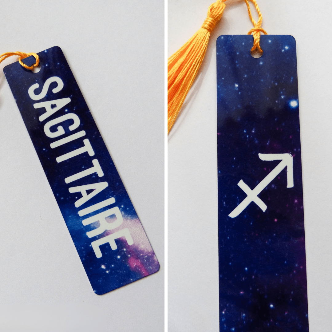 Marque - Pages Astro en Aluminium – 12 Signes du Zodiaque | Fond Galaxie - Cybele Pierres