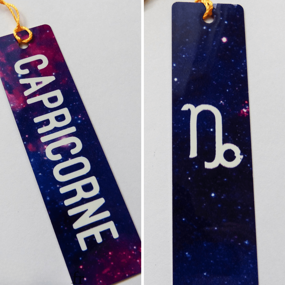 Marque - Pages Astro en Aluminium – 12 Signes du Zodiaque | Fond Galaxie - Cybele Pierres