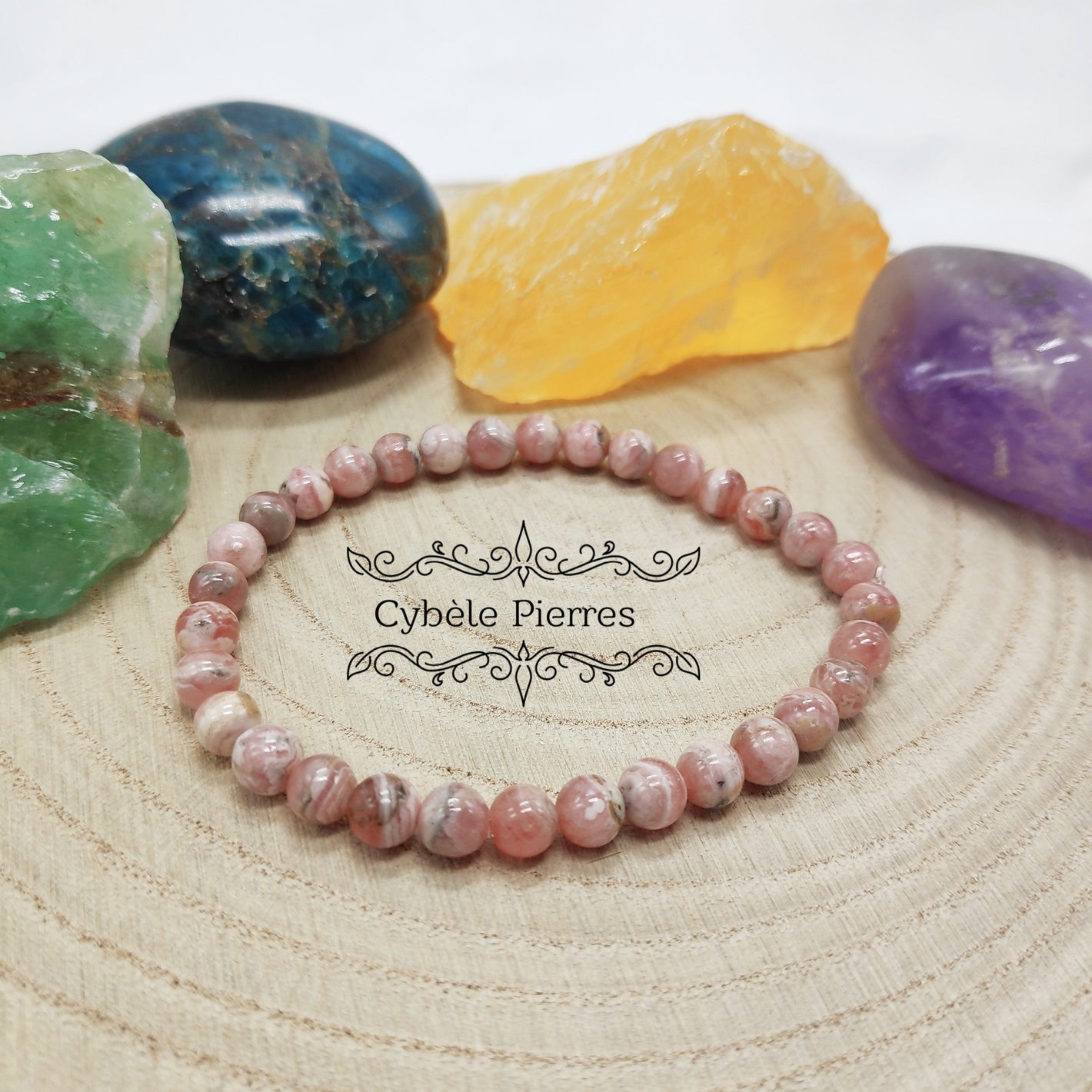 Bracelet Rhodochrosite  (6mm) - 17cm