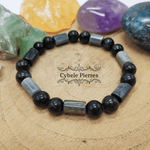 Bracelet Eloquence - Astrophyllite et Oeil de Faucon ( 8 et 10mm) - 19cm - Cybele Pierres