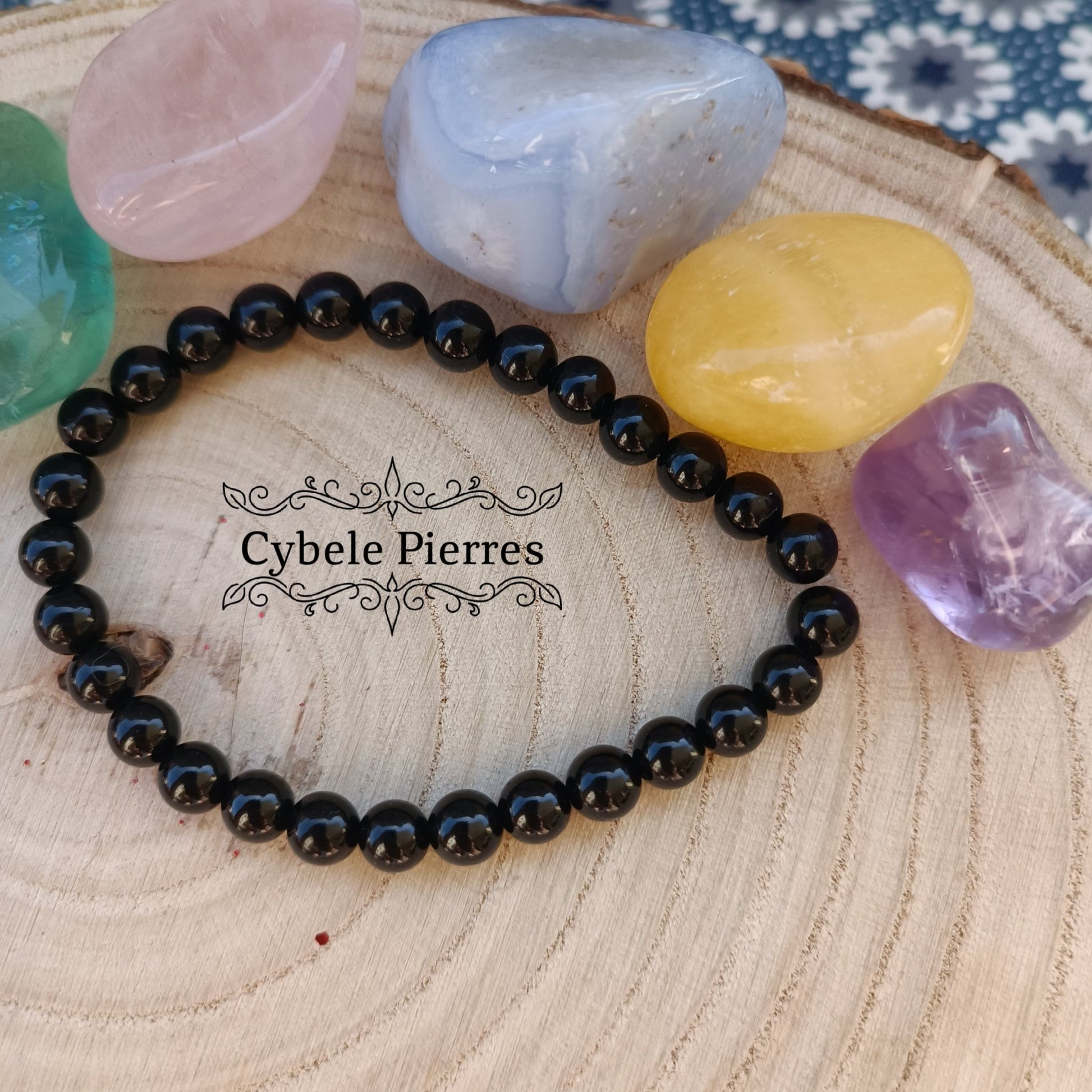 Bracelet Tourmaline (6mm) - 18cm - Cybele Pierres