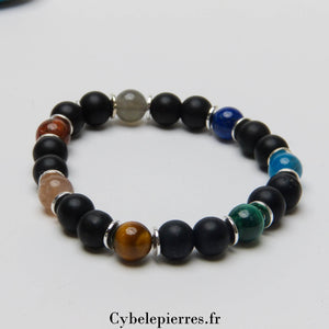 1 - Bracelet 7 Chakras (8mm) - Équilibre et Harmonie (18cm) - Cybele Pierres