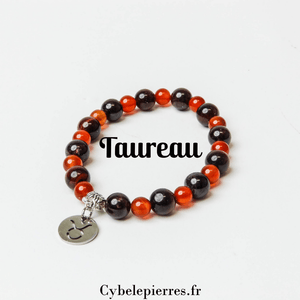 1 - Bracelet Taureau (6mm et 8mm) | Stabilité et Vitalité - Cybele Pierres