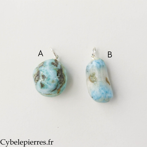 Pendentif Larimar - 25 mm